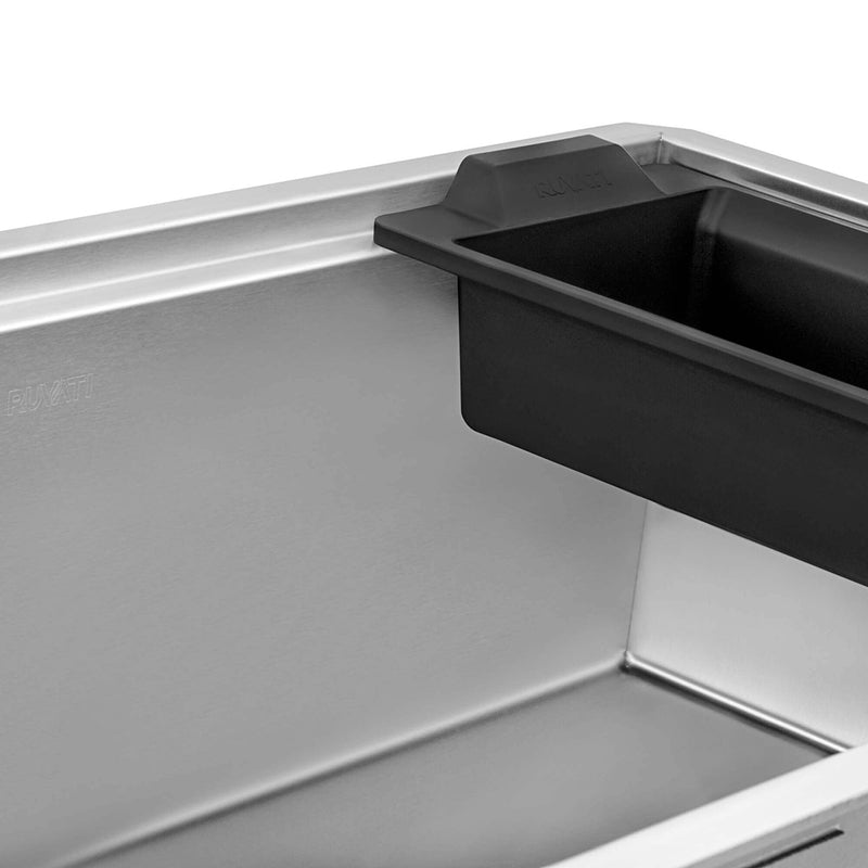 Veniso Nova Workstation Slope Bottom Offset Drain Single Bowl Kitchen Sink - Under Mount - 27" Stainless Steel/Stainless Steel