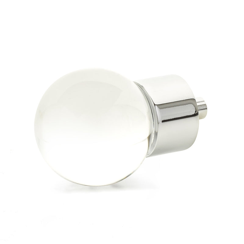 City Lights Globe Cabinet Knob - Cabinet Mount - 2" Brass/Glass/Polished Chrome