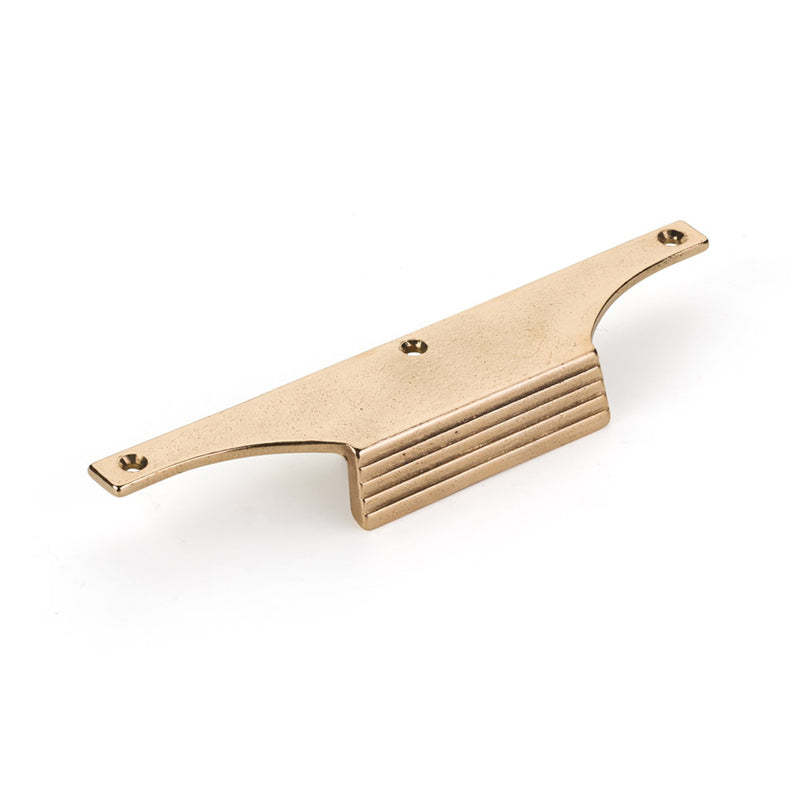 Stradella Edge Cabinet Pull Handle - Cabinet Mount - 8" Cast Bronze/Natural Bronze