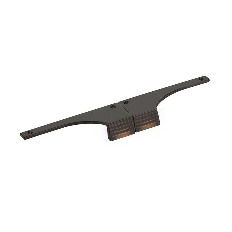 Stradella Edge Cabinet Pull Handle - Cabinet Mount - 5" Cast Bronze/Antique Bronze