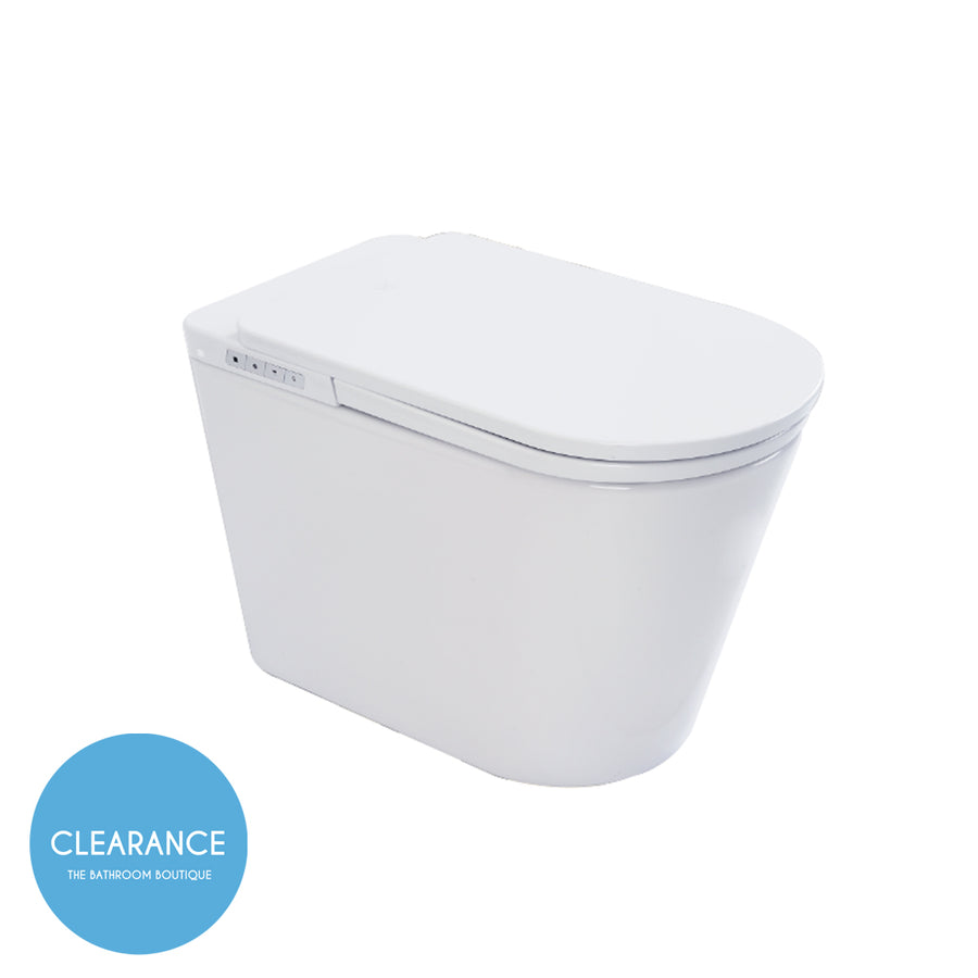 Leipzig One Piece Tankless Lite Smart Toilets - Floor Mount - 15" Ceramic/Ivory White