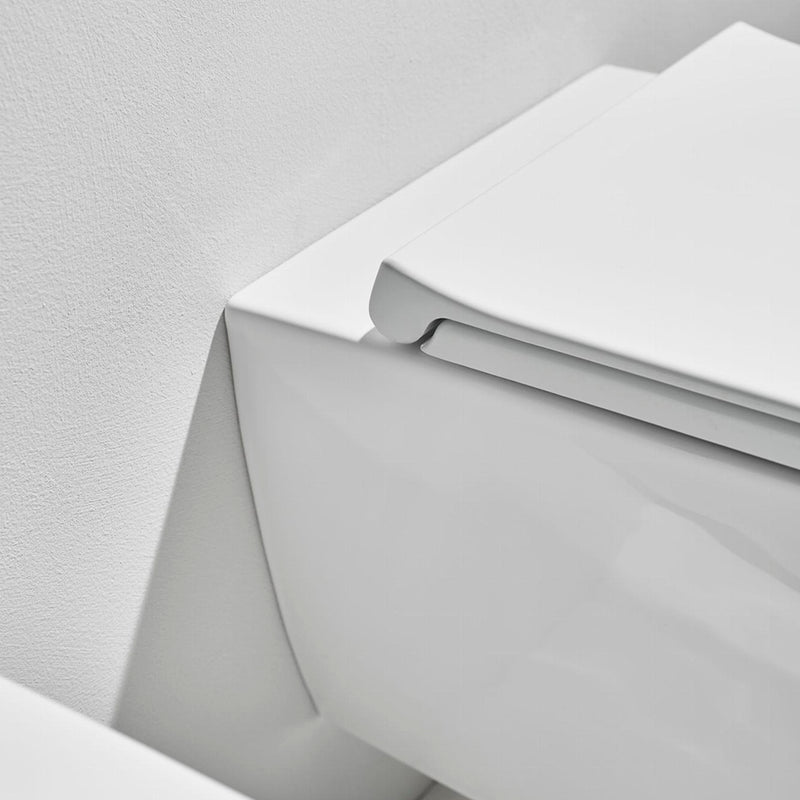 Vignoni Rimless One Piece Toilet - Floor Mount - 14" Porcelain/Matt White