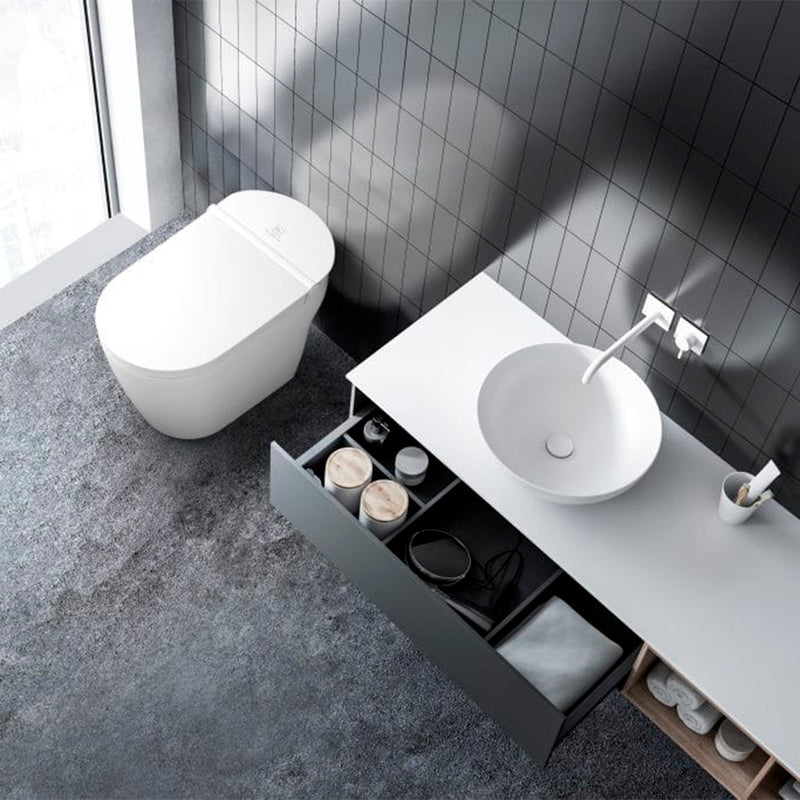 Sli 3000 Elongated Smart Toilets - Floor Mount - 17" Vitreous China/White