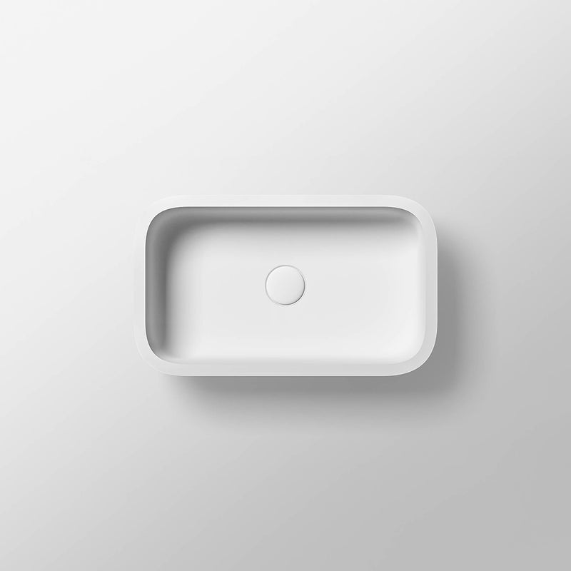 Sotto Rectangular Bathroom Sink - Under Mount - 21" Solid Surface/Matt Grey