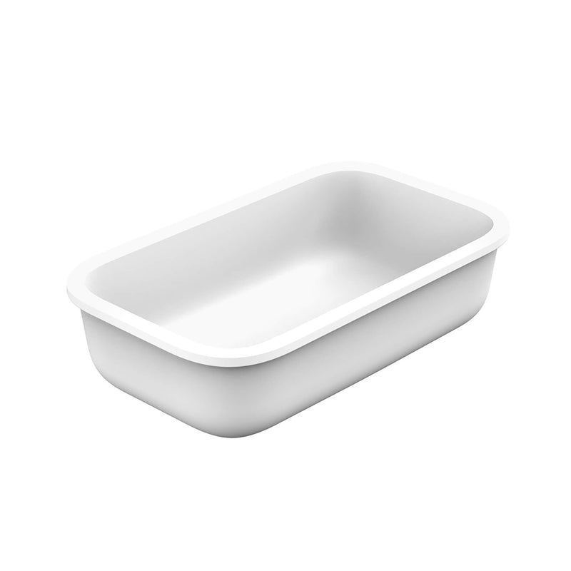 Sotto Rectangular Bathroom Sink - Under Mount - 21" Solid Surface/Matt White