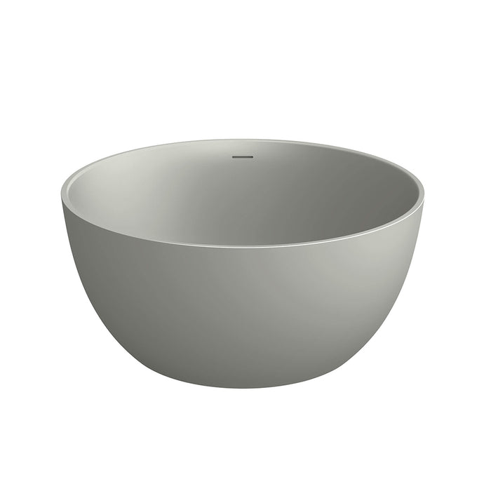 Centerpiece Round Bathtub - Free Standing - 47" Solid Surface/Matt Grey