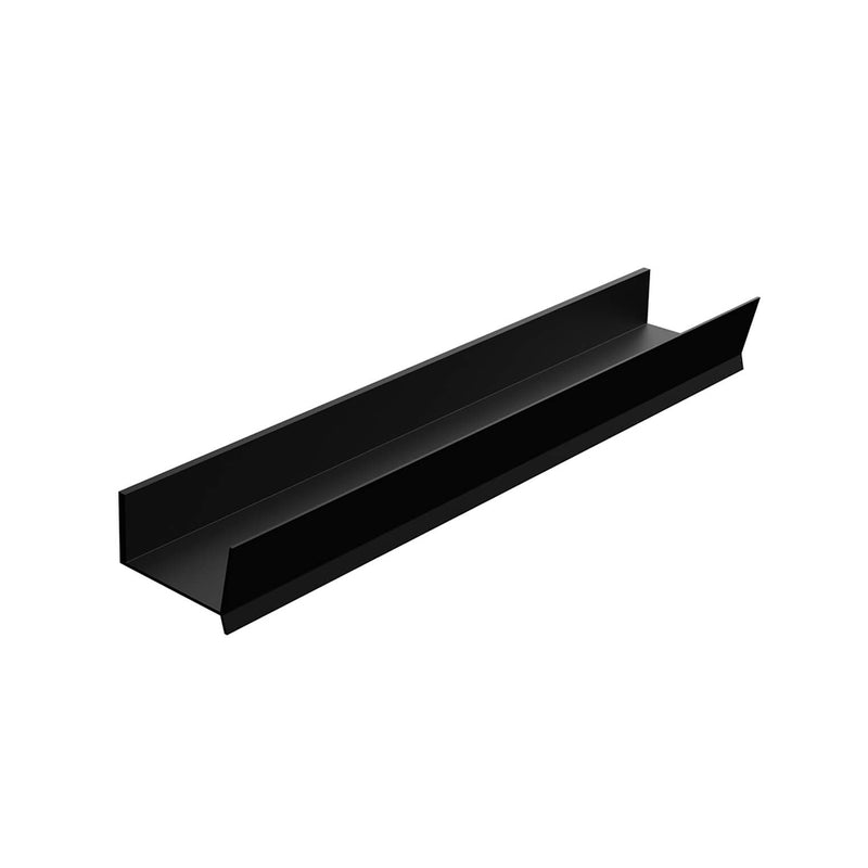 Moon Without Opening Bathroom Shelf - Wall Mount - 24" Aluminum/Matt Black