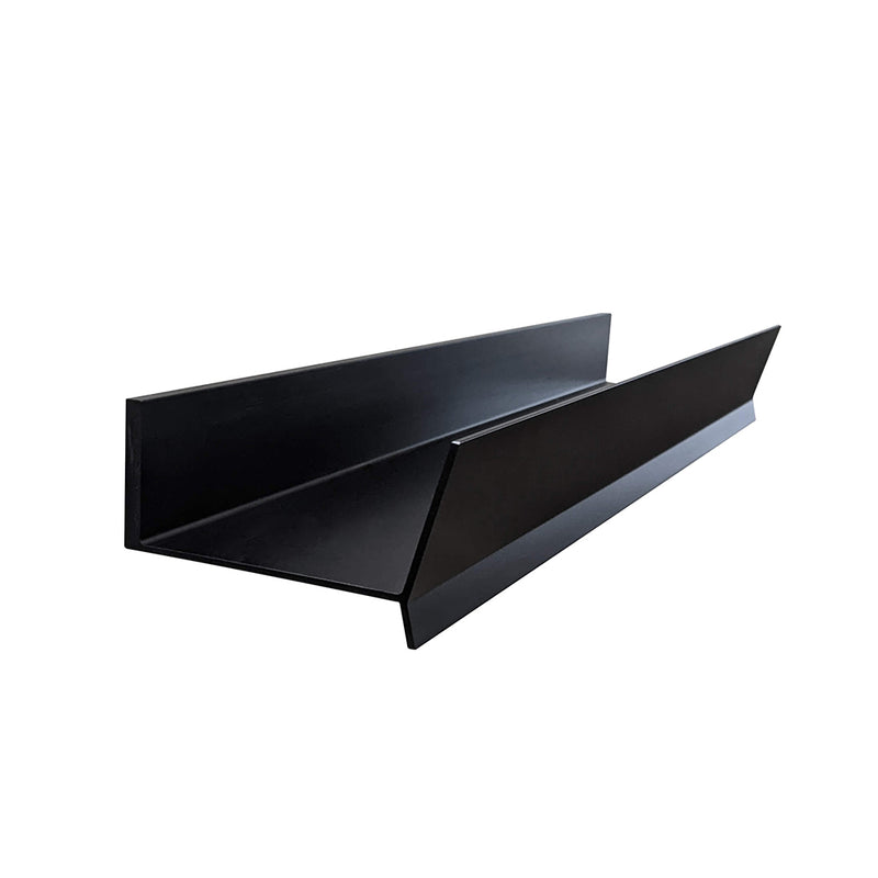Moon Without Opening Bathroom Shelf - Wall Mount - 24" Aluminum/Matt Black