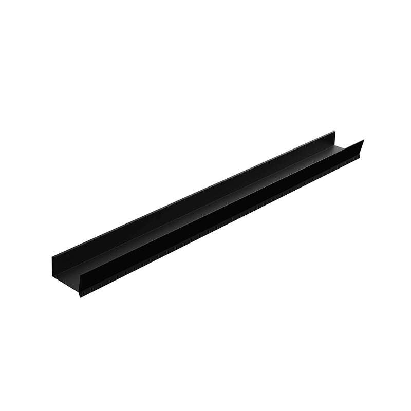 Moon Without Opening Bathroom Shelf - Wall Mount - 48" Aluminum/Matt Black