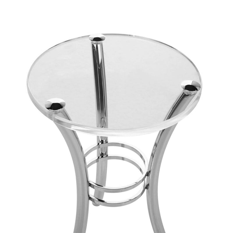 Universal Bathroom Seat - Free Standing - 12" Brass/Acrylic/Polished Chrome