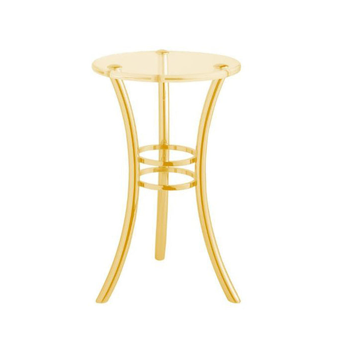 Universal Bathroom Seat - Free Standing - 12" Brass/Acrylic/Gold