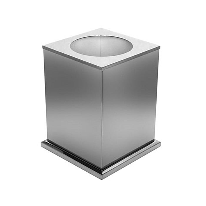 Universal 3 Lts Bathroom Trash Can - Free Standing - 8" Brass/Polished Chrome