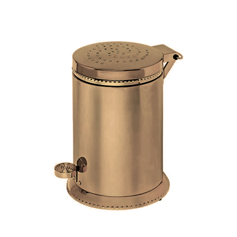 Universal 3 Lts Bathroom Trash Can - Free Standing - 9" Brass/ Shiny Bronze