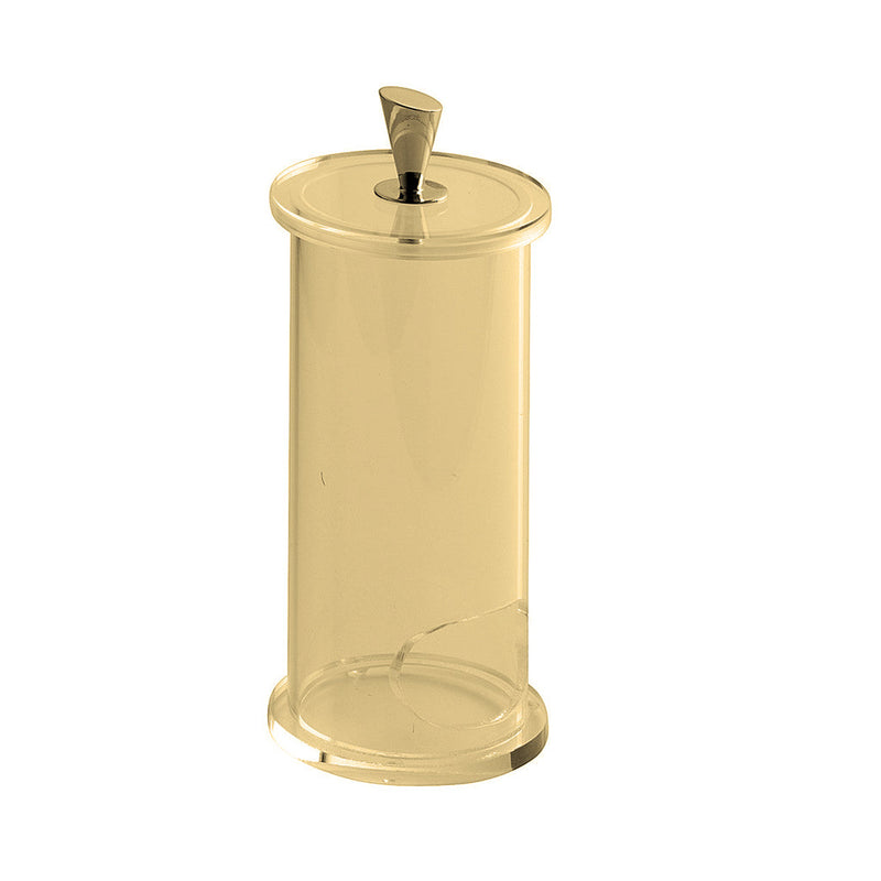 Universal Cotton Disc Dispenser - Free Standing - 7" Acrylic/Gold - Last Unit Special Offer