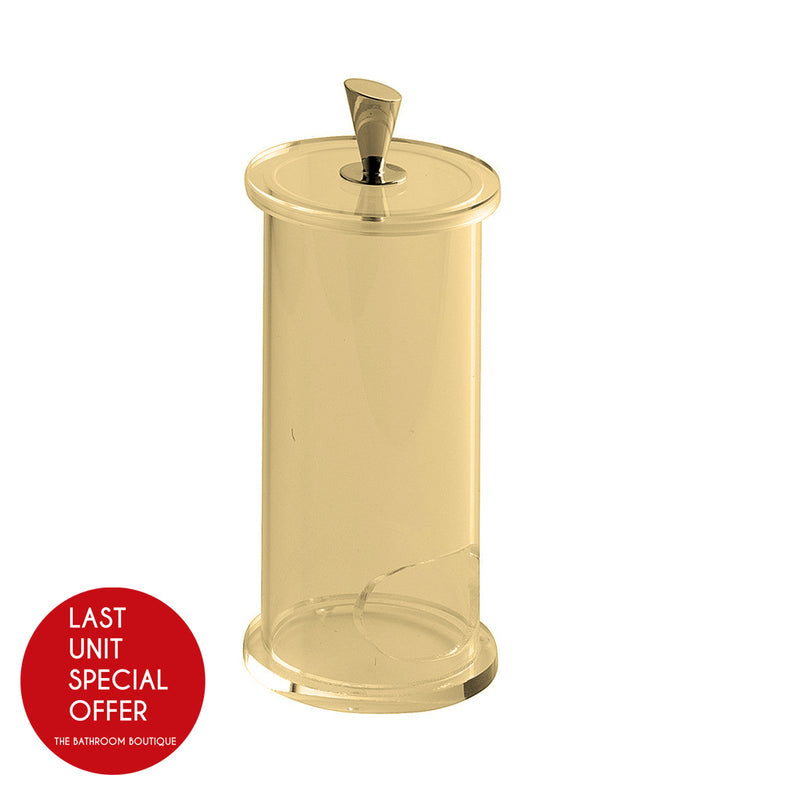 Universal Cotton Disc Dispenser - Free Standing - 7" Acrylic/Gold - Last Unit Special Offer