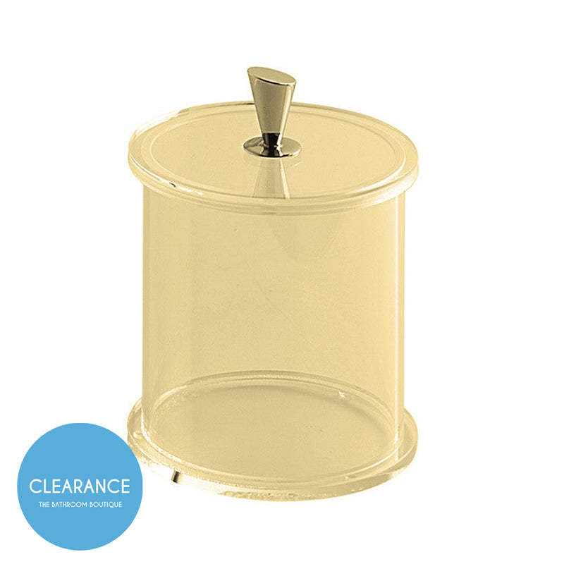 Universal Cotton Box - Free Standing - 5" Acrylic/Gold (Final Sale)