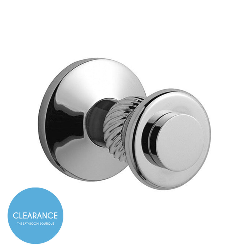 Madrid Single Hook - Wall Mount - 3" Brass/Glass/Polished Chrome (Final Sale)