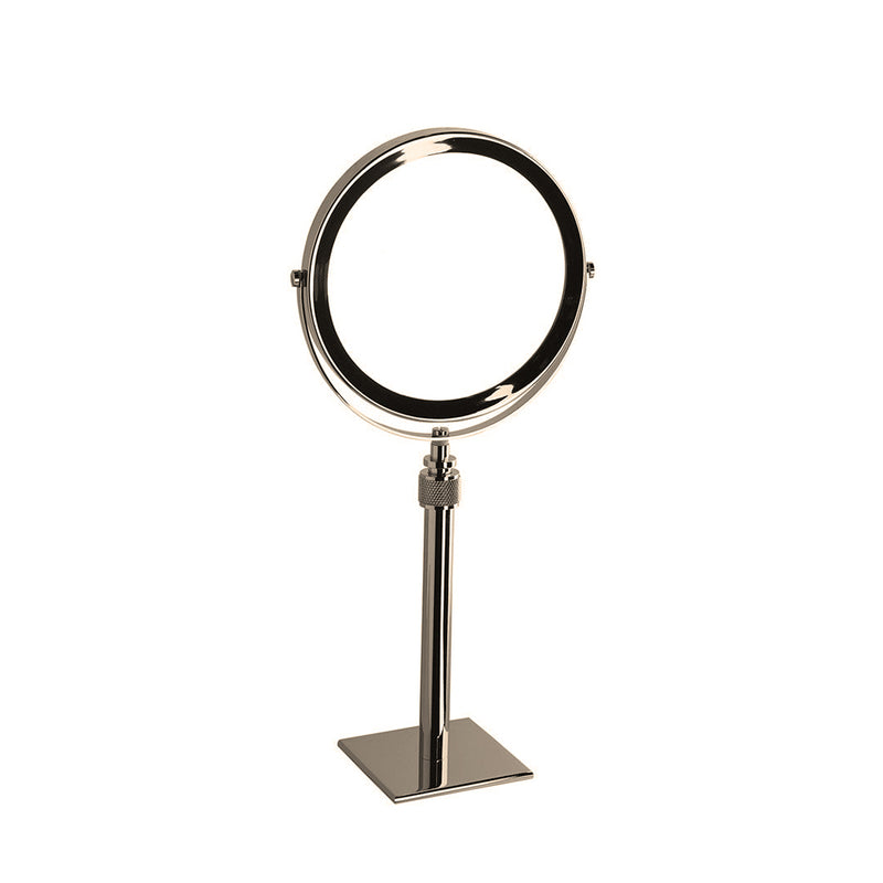 Just Look Sliding Double Magnifying Make-Up Mirror - Free Standing - 7" Abs/Polished Nickel