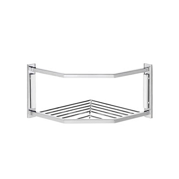 Universal Corner Shower Basket - Wall Mount - 11" Brass/Polished Chrome