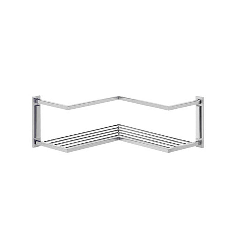 Universal Corner Shower Basket - Wall Mount - 15" Brass/Polished Chrome