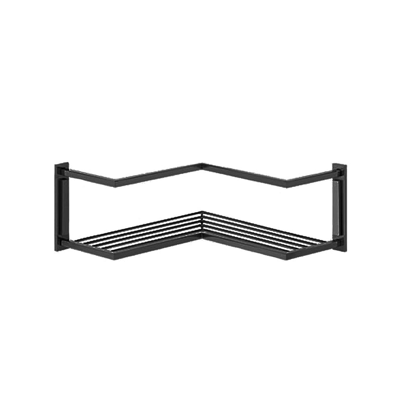 Universal Corner Shower Basket - Wall Mount - 15" Brass/Matt Black