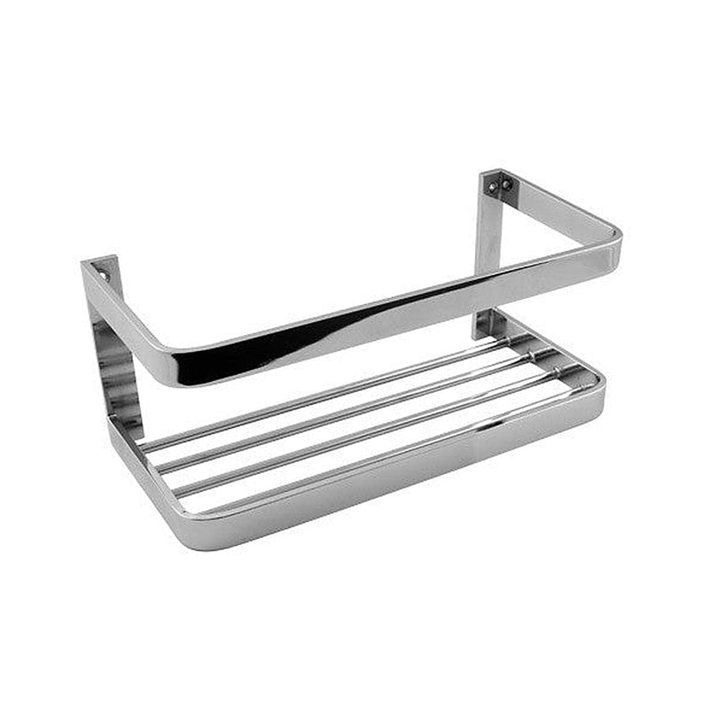 Universal Shower Basket - Wall Mount - 10" Brass/Polished Chrome