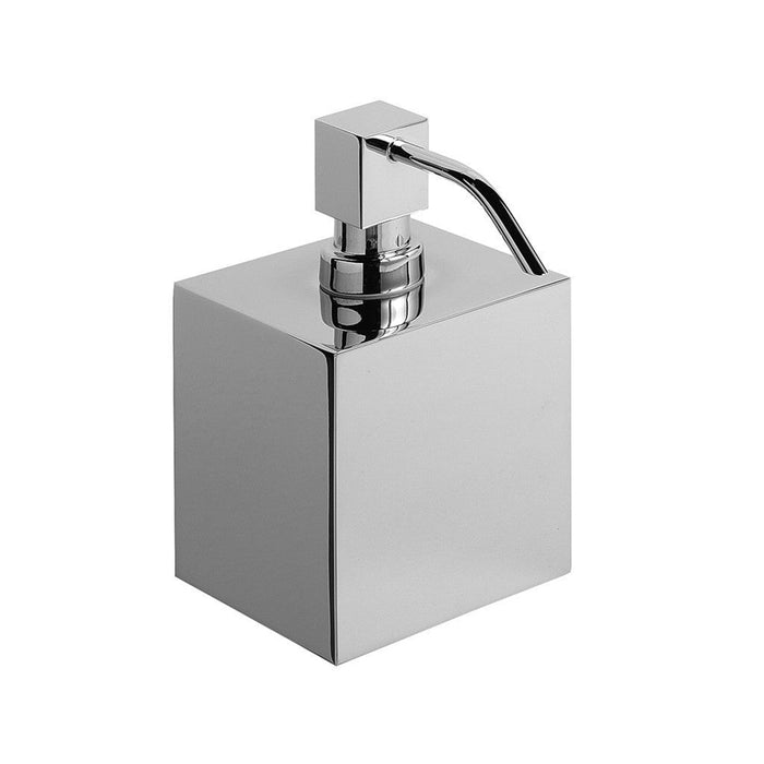 Universal Soap Dispenser - Free Standing - 4" Brass/Polished Chrome