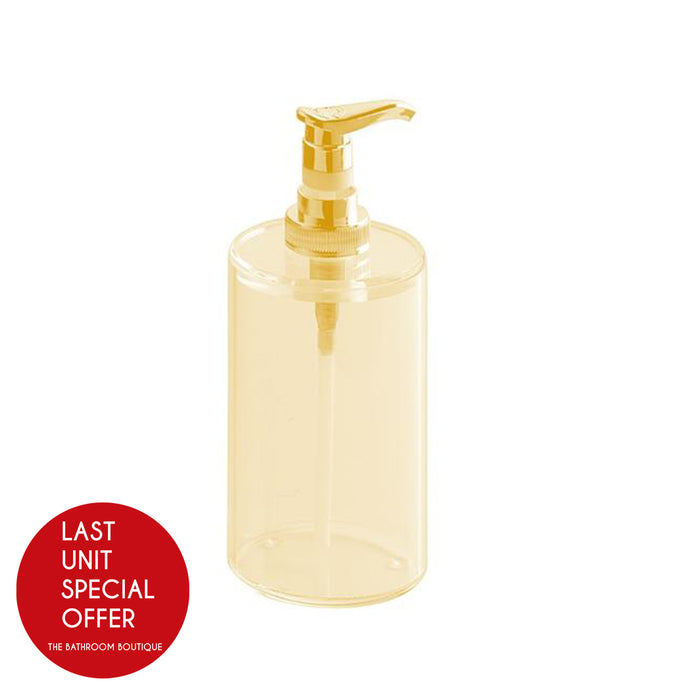 Universal Soap Dispenser - Free Standing - 7" Acrylic/Gold - Last Unit Special Offer