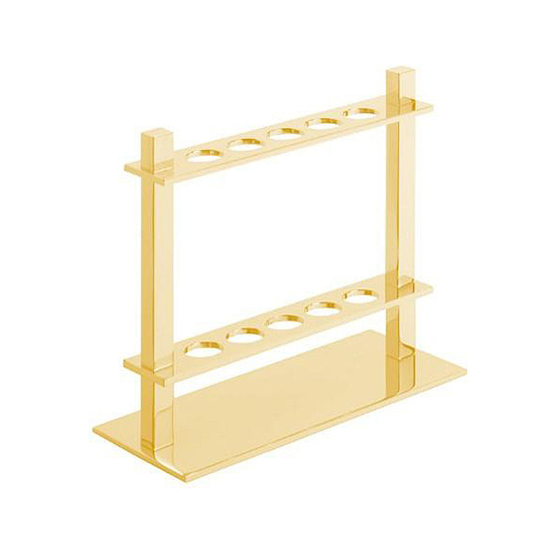 Universal Toothbrush Holder - Free Standing - 6" Brass/Gold