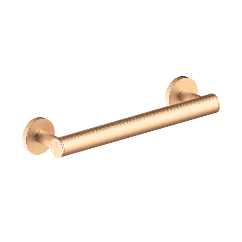 Series 1 Round Grab Bar - Wall Mount - 12" Zinc/Stainless Steel/Prosecco Bronze