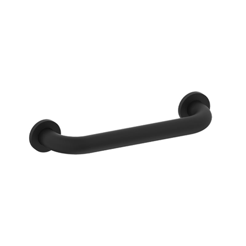 Universal Round Grab Bar - Wall Mount - 12" Zinc/Stainless Steel/Matt Black