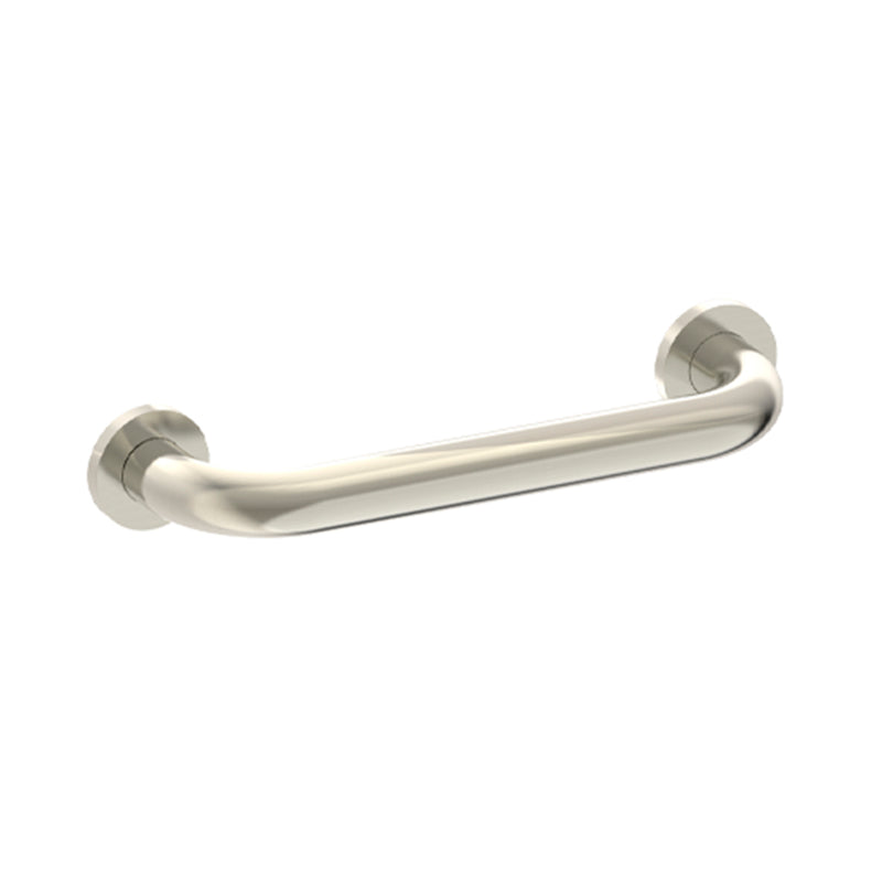 Series 4 Round Grab Bar - Wall Mount - 12" Zinc/Stainless Steel/Brushed Nickel