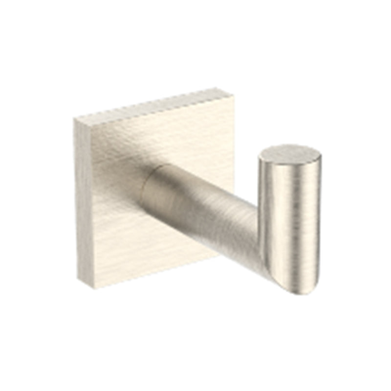 Atlanta Single Hook - Wall Mount - 2" Zinc/Brushed Nickel