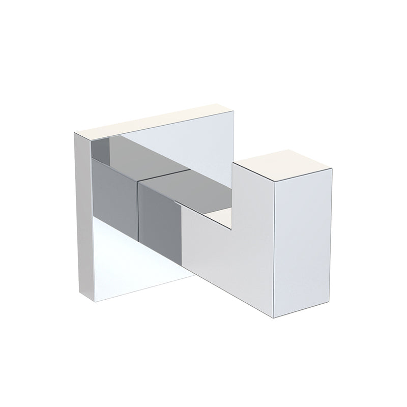 Boston Single Hook - Wall Mount - 2" Zinc/Polished Chrome