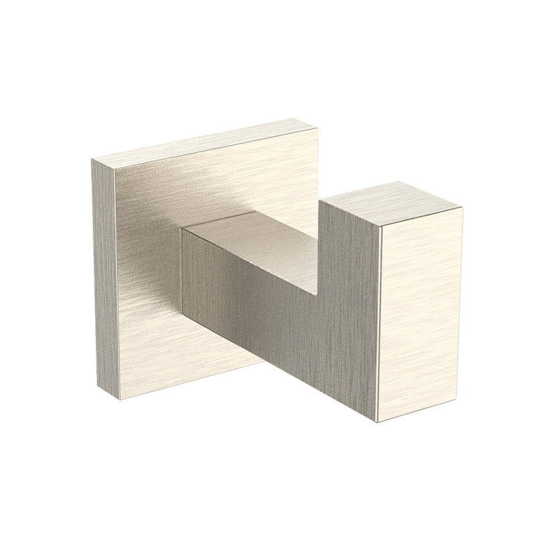 Boston Single Hook - Wall Mount - 2" Zinc/Brushed Nickel