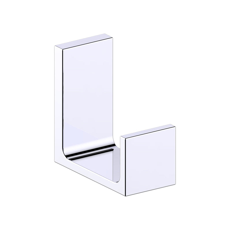 Chicago Single Hook - Wall Mount - 2" Zinc/Polished Chrome