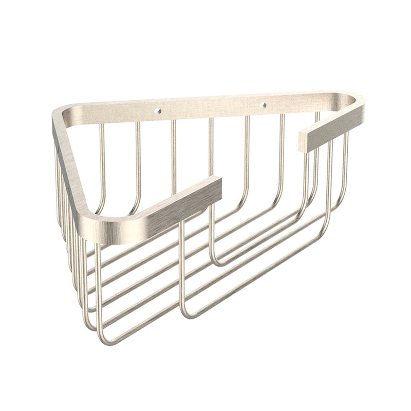 Classic Shower Basket - Wall Mount - 10" Zinc/Stainless Steel/Brushed Nickel