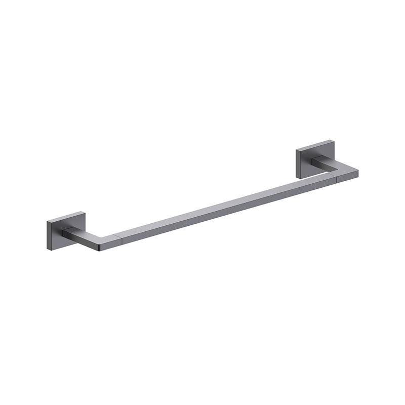 Houston Single Towel Bar - Wall Mount - 12" Zinc/Matt Black
