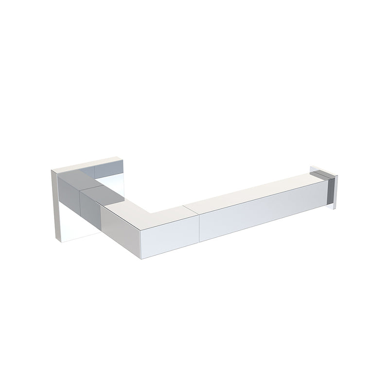 Boston Toilet Paper Holder - Wall Mount - 7" Zinc/Polished Chrome