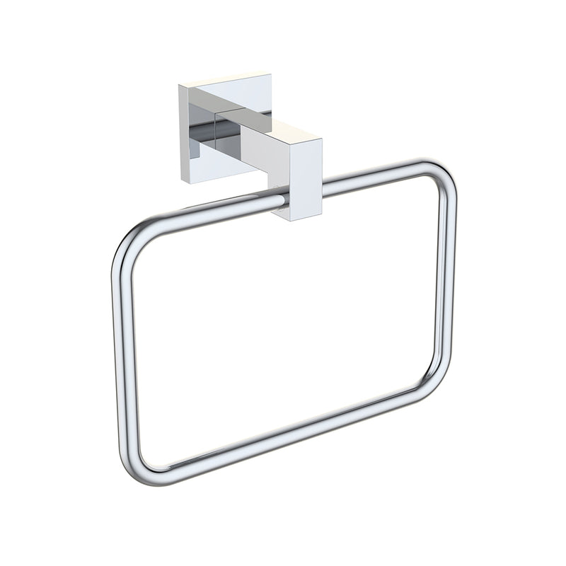 Boston Towel Ring - Wall Mount - 8" Zinc/Polished Chrome