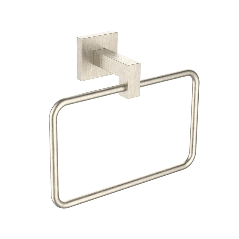 Boston Towel Ring - Wall Mount - 8" Zinc/Brushed Nickel