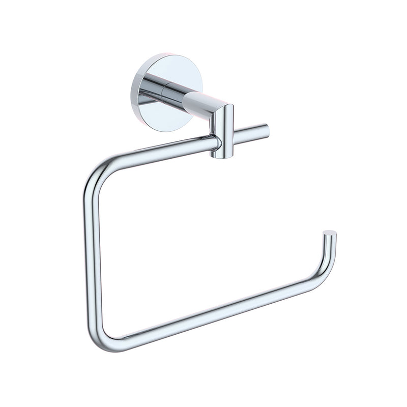 Seattle Towel Ring - Wall Mount - 8" Zinc/Polished Chrome