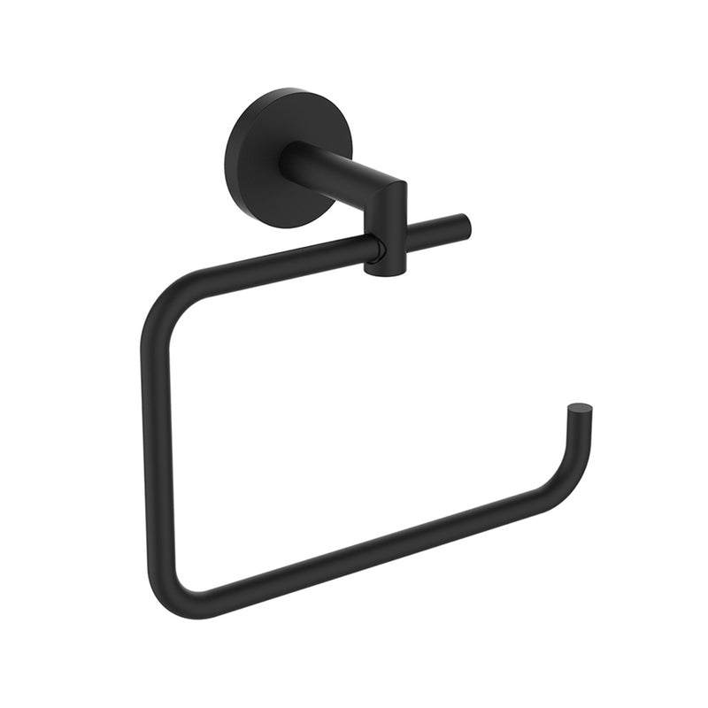 Seattle Towel Ring - Wall Mount - 8" Zinc/Matt Black