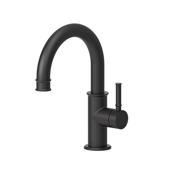 Alyss Bathroom Faucet without Drain - Single Hole - 10" Brass/Matt Black