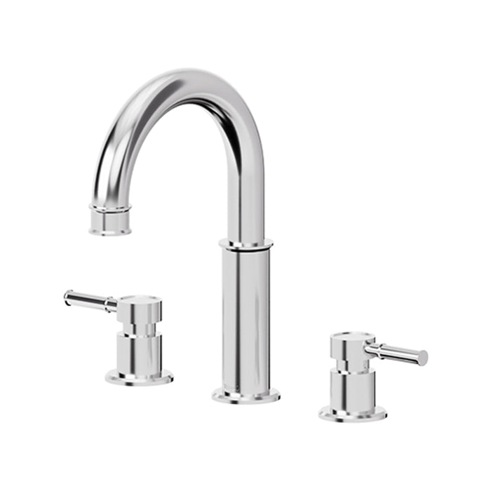 Alyss Bathroom Faucet without Drain - Widespread - 8" Brass/Polished Chrome