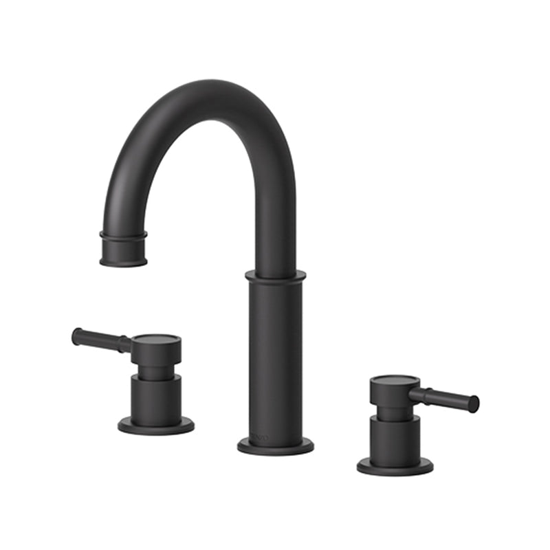 Alyss Bathroom Faucet without Drain - Widespread - 8" Brass/Matt Black