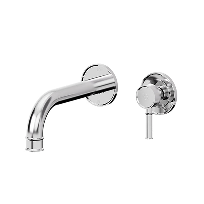 Alyss Complete Bathroom Faucet without Drain - Wall Mount - 5" Brass/Polished Chrome