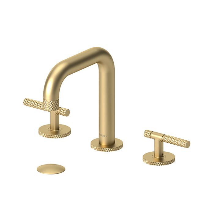 Bellacio-C Bathroom Faucet with Drain - Widespread - 8" Brass/Brushed Gold