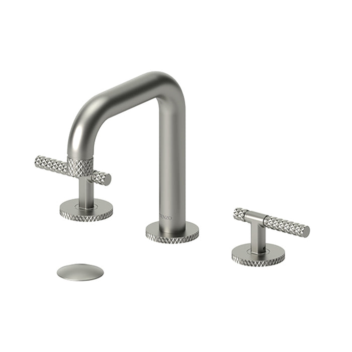 Bellacio-C Bathroom Faucet with Drain - Widespread - 8" Brass/Brushed Nickel