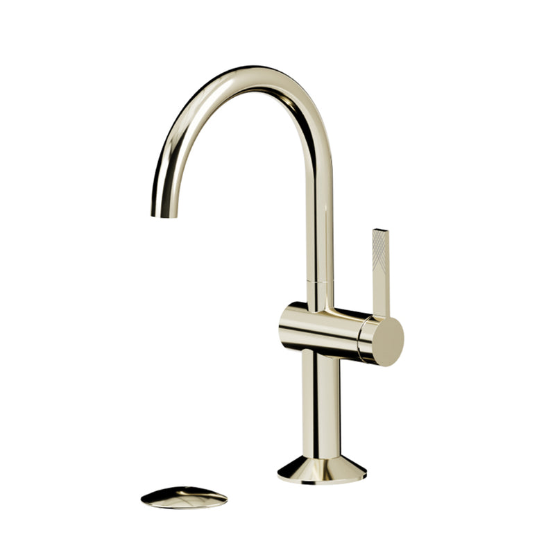 Paloma Round Bathroom Faucet - Single Hole - 12" Brass/Champain Gold